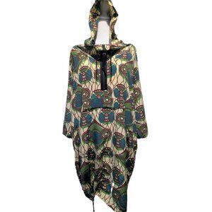 Marni at H&M 100% Silk Hooded Anorak Dress, size 4
